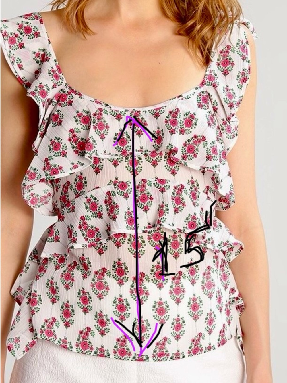 Club Monaco cute floral top - Picture 9 of 9